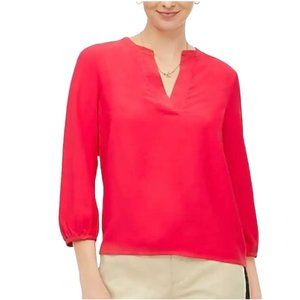 J.Crew Rose Crepe V- Neck Blouse I Size: M